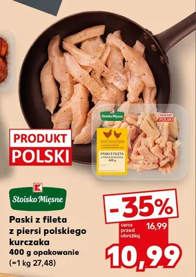 Paski z fileta z piersi polskiego kurczaka Stoisko Mięsne promocja w Kaufland