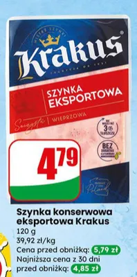 Szynka konserwowa eksportowa promocja w Dino