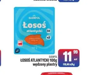 Łosoś atlantycki wędzony plastry Suempol promocja w Tomi Markt