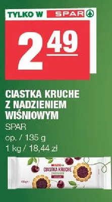 Ciastka kruche z nadzieniem wiśniowym promocja w SPAR