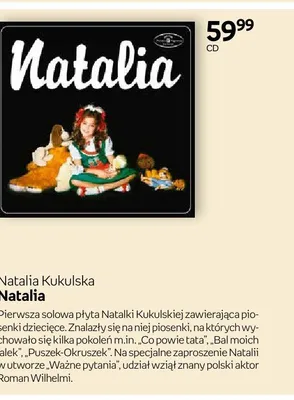 Płyta CD Natalia Kukulska Natalia promocja w Empik