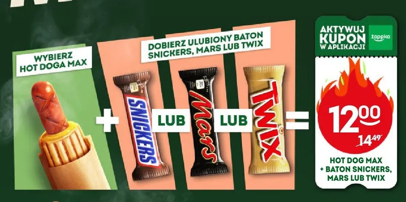 Zestaw Hot Dog Max + Baton Twix promocja w Żabka