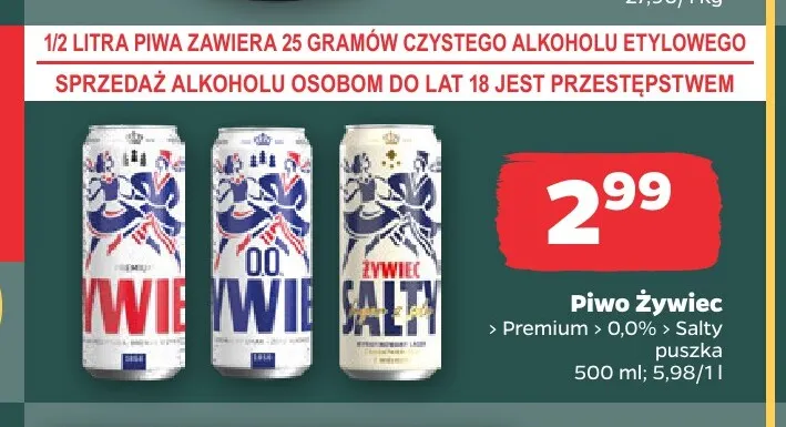 Piwo Żywiec Salty promocja w Netto