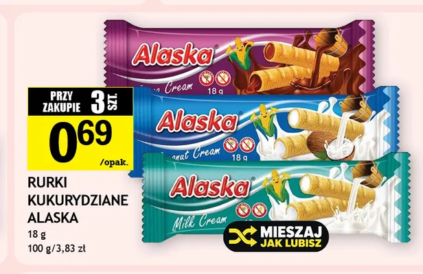 Rurki kukurydziane Alaska Milk Cream promocja w Gram Market