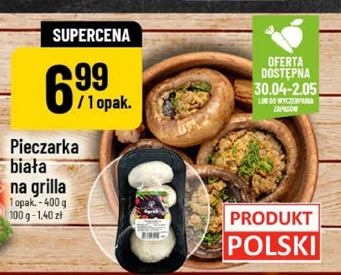 Pieczarka biała na grilla promocja w POLOmarket