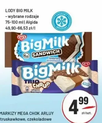 Lody Big Milk Trio Chrup promocja w Sedal