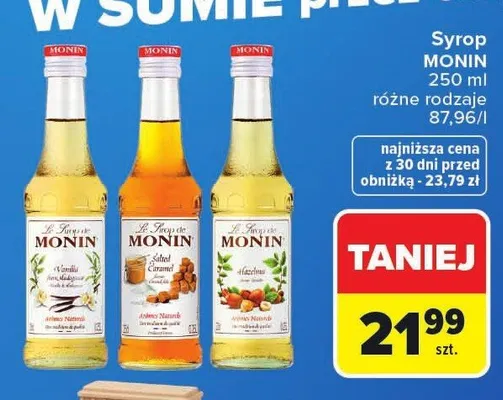 Syrop waniliowy Monin promocja w Carrefour Market