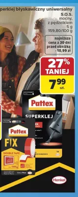 Superklej błyskawiczny uniwersalny Pattex S.O.S. promocja w Carrefour