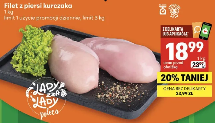 Filet z piersi kurczaka promocja w Delikatesy Centrum