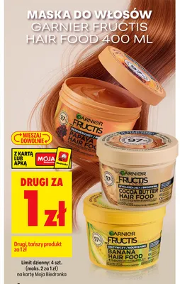 Maska do włosów Garnier Fructis Papaya Hair Food promocja w Biedronka