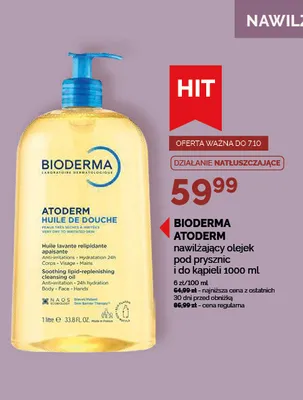 Bioderma Atoderm nawilżający olejek pod prysznic i do kąpieli promocja w Ziko Dermo