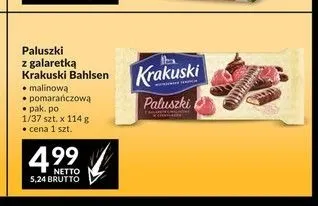 Paluszki z galaretką malinową Krakuski Bahlsen promocja w Makro