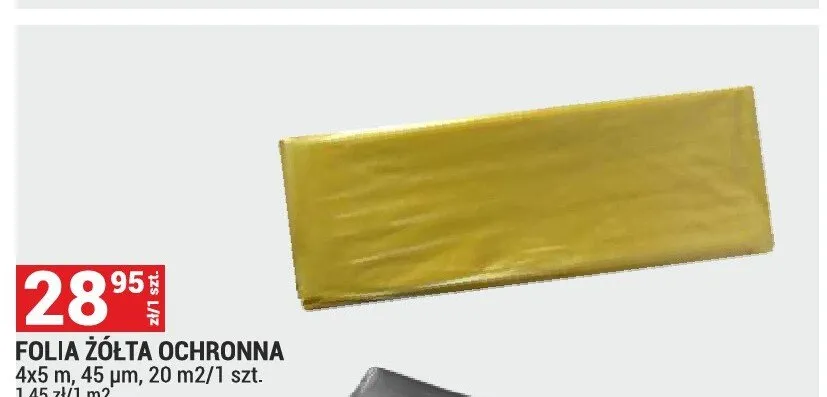 Folia żółta ochronna promocja w Merkury Market