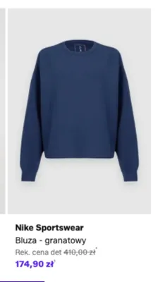 Bluza granatowy Nike Sportswear promocja w Lounge by Zalando