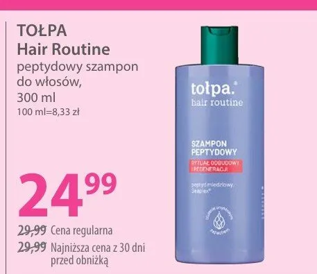 Hair Routine peptydowy szampon do włosów promocja w Hebe