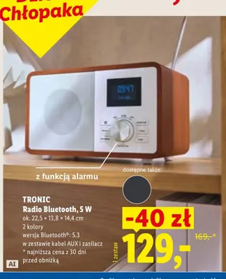 Radio Bluetooth Tronic promocja w Lidl