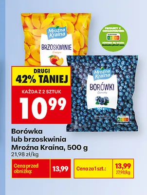 Brzoskwinia Mroźna Kraina promocja w Biedronka