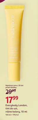Tint do ust Everybody London Peptide Lip Tint promocja w Rossmann