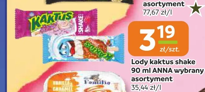 Lody kaktus shake promocja w Społem Częstochowa