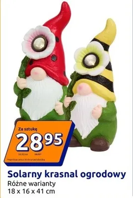 Solarny krasnal ogrodowy promocja w Action