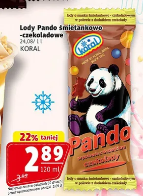 Lody Pando śmietankowo-czekoladowe Koral promocja w Prim Market
