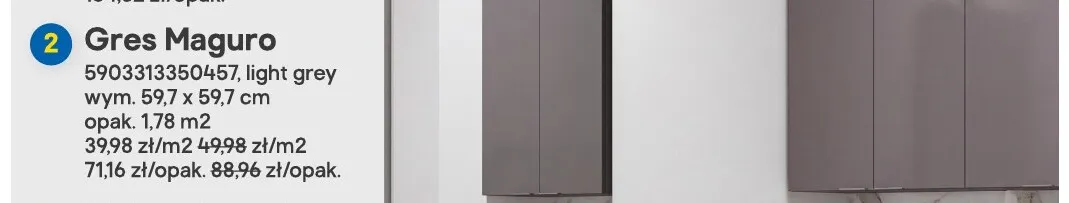 Gres Maguro light grey promocja w Castorama