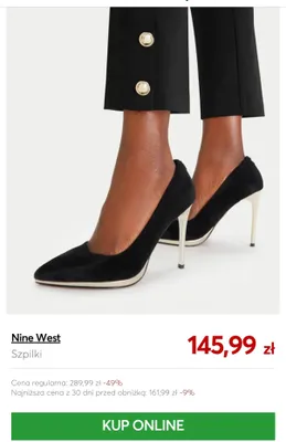 Szpilki Nine West promocja w eobuwie.pl