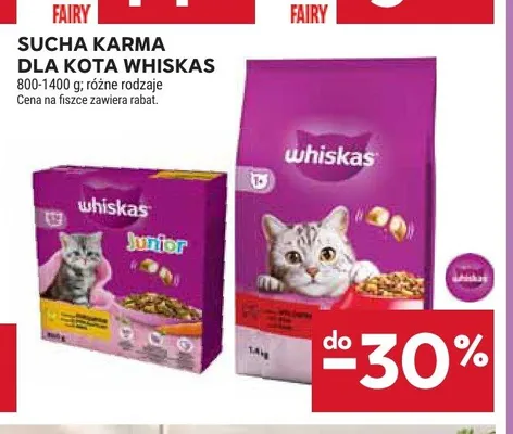 Sucha karma dla kota Whiskas promocja w Stokrotka