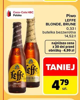 Piwo Leffe Brune promocja w Carrefour