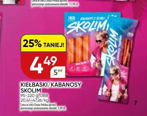 Kiełbaski Skolim JBB promocja w Chata Polska