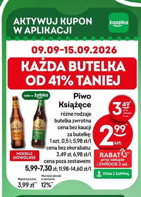 Piwo Książęce promocja w Żabka