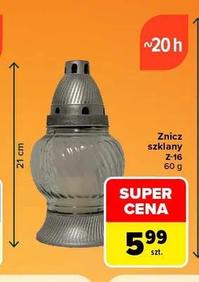Znicz szklany Z-16 promocja w Carrefour