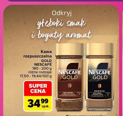 Kawa rozpuszczalna Gold Nescafé promocja w Carrefour Market