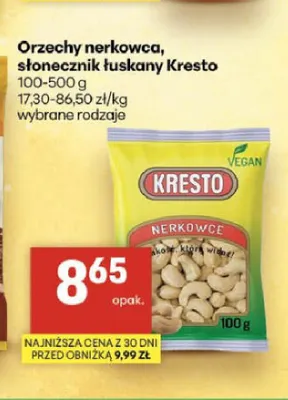 Orzechy nerkowca Kresto promocja w Delikatesy Centrum