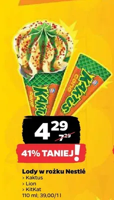 Lody w rożku Lion Nestlé promocja w Netto