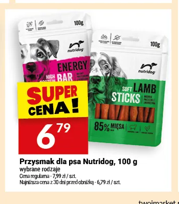 Przysmak dla psa Nutridog promocja w Twój Market