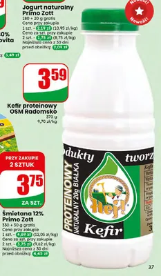 Kefir proteinowy Hej! OSM Radomsko promocja w Dino