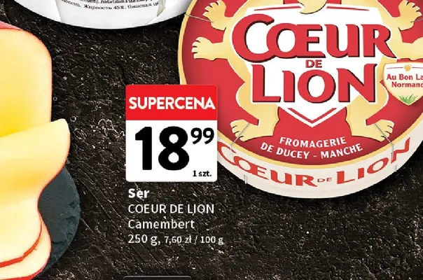 Ser Coeur de Lion Camembert promocja w Intermarche