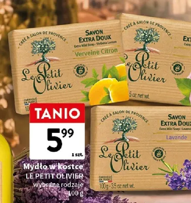 Mydło w kostce Le Petit Olivier Savon Extra Doux Lavande promocja w Intermarche