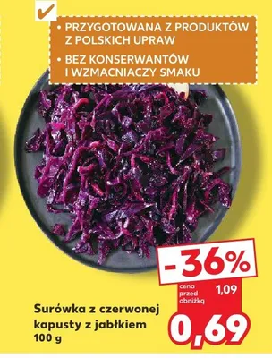 Surówka z czerwonej kapusty z jabłkiem promocja w Kaufland