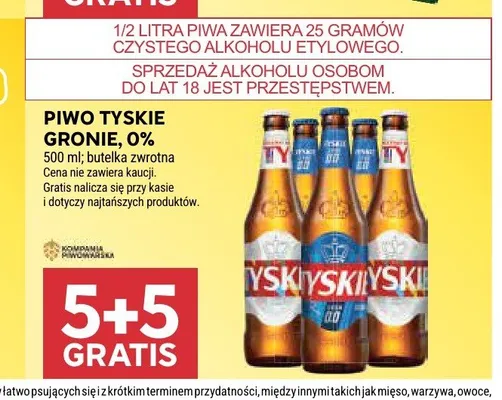 Piwo Tyskie Gronie promocja w Stokrotka