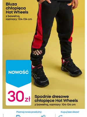 Spodnie dresowe chłopięce Hot Wheels promocja w Pepco
