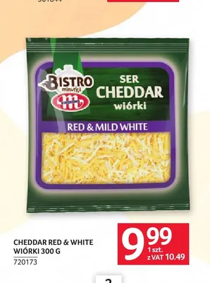 Ser cheddar Red & White wiórki Bistro Minutka Mlekovita promocja w Selgros