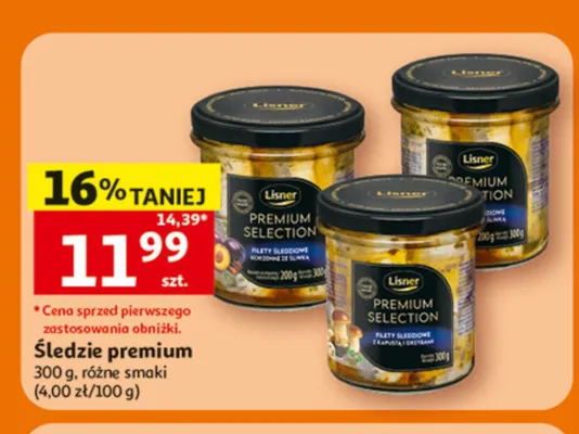 Śledzie premium Lisner Premium Selection promocja w Auchan