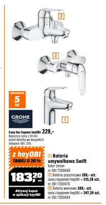 Bateria umywalkowa Grohe Swift promocja w OBI
