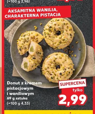 Donut z kremem waniliowym promocja w Kaufland
