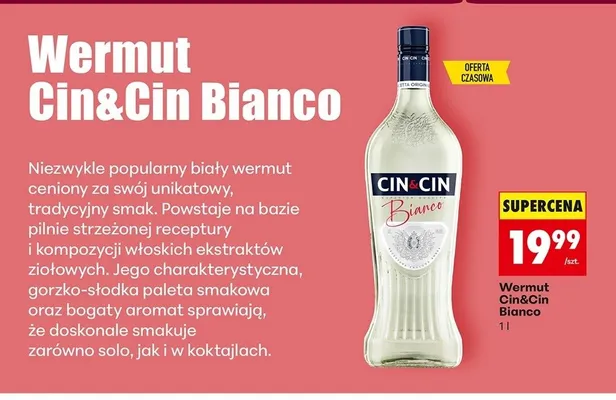 Wermut Cin&Cin Bianco promocja w Biedronka