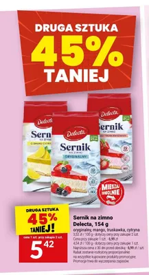 Sernik na zimno Delecta cytryna promocja w Twój Market