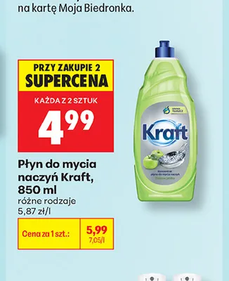 Płyn do mycia naczyń Kraft promocja w Biedronka