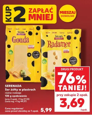 Ser żółty w plastrach różne rodzaje promocja w Kaufland